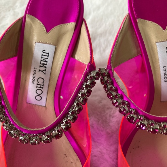 Jimmy Choo Bing 100 Embellished Mules - Picture 5 of 9